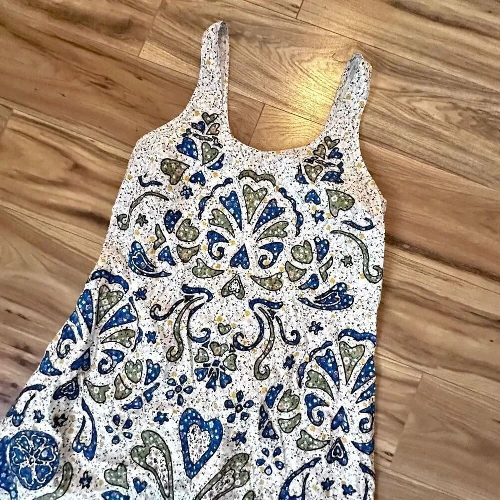SEA NEW YORK | Floral Patchwork Embroidered Tank Maxi Dress | Size Small